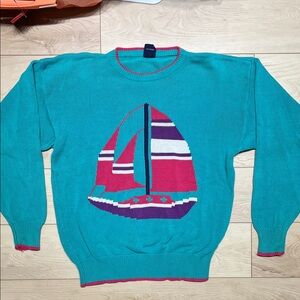 VTG Sailboat Knit Sweater GANT The Rugger M